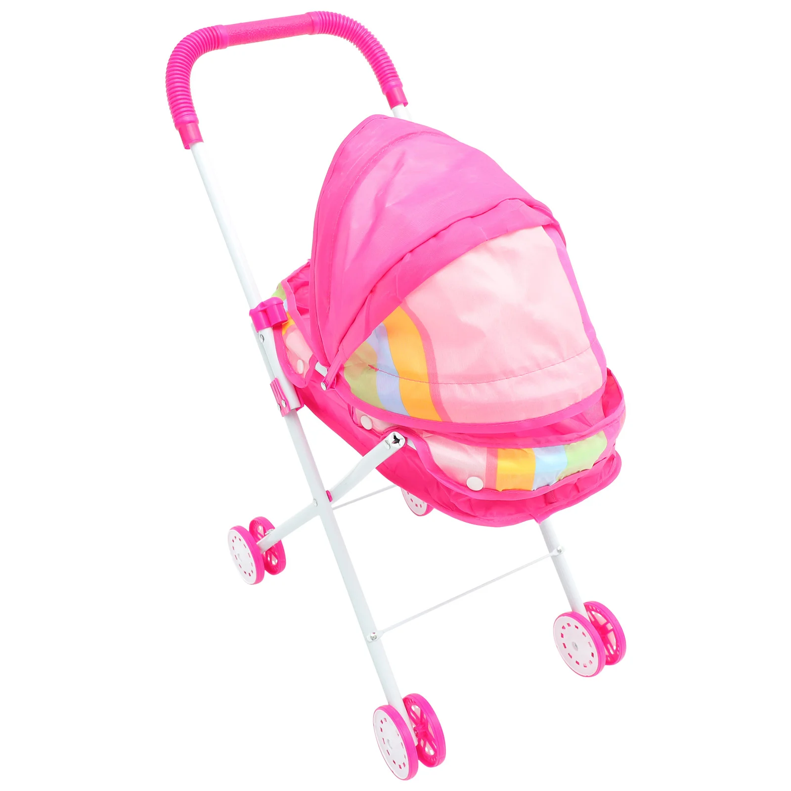 

Stroller Toy for Dolls Adornment Carriage Movable Model Simulated Baby Girl