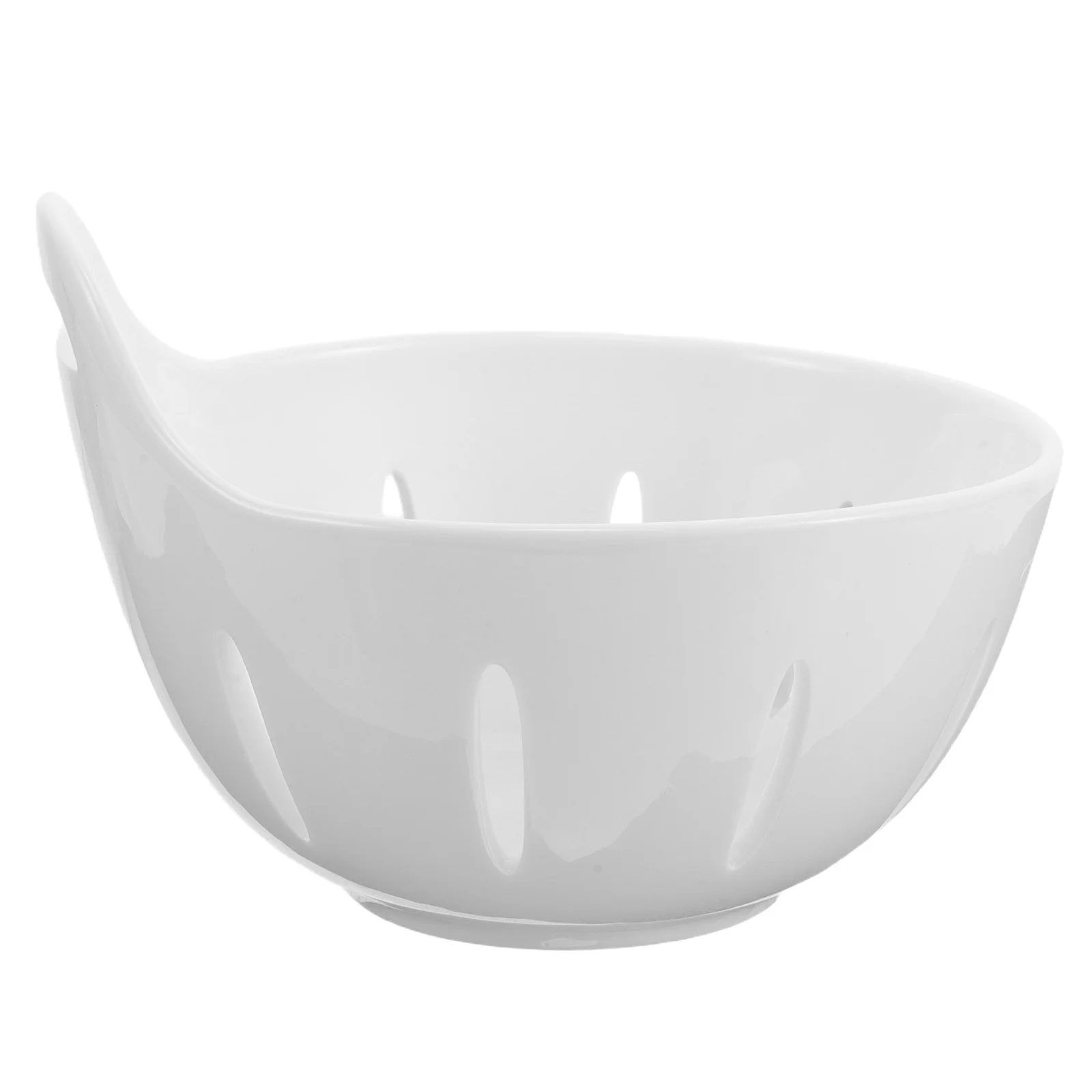 

6 Inch Ceramic Fruit Holder Scandinavian Inspired Drain Basket for Fruits Vegetables Quick Drying Bowl Kitchen Countertop