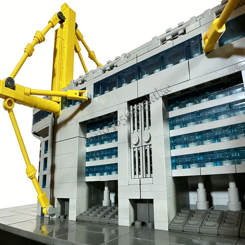 5844 قطعة نموذج مبنى ملعب ويستفالينستاديو بمقياس 1:500، مجموعة بناء معيارية قابلة للتخصيص، تصميم بسيط، لعبة تركيب للأولاد، هدية عيد ميلاد