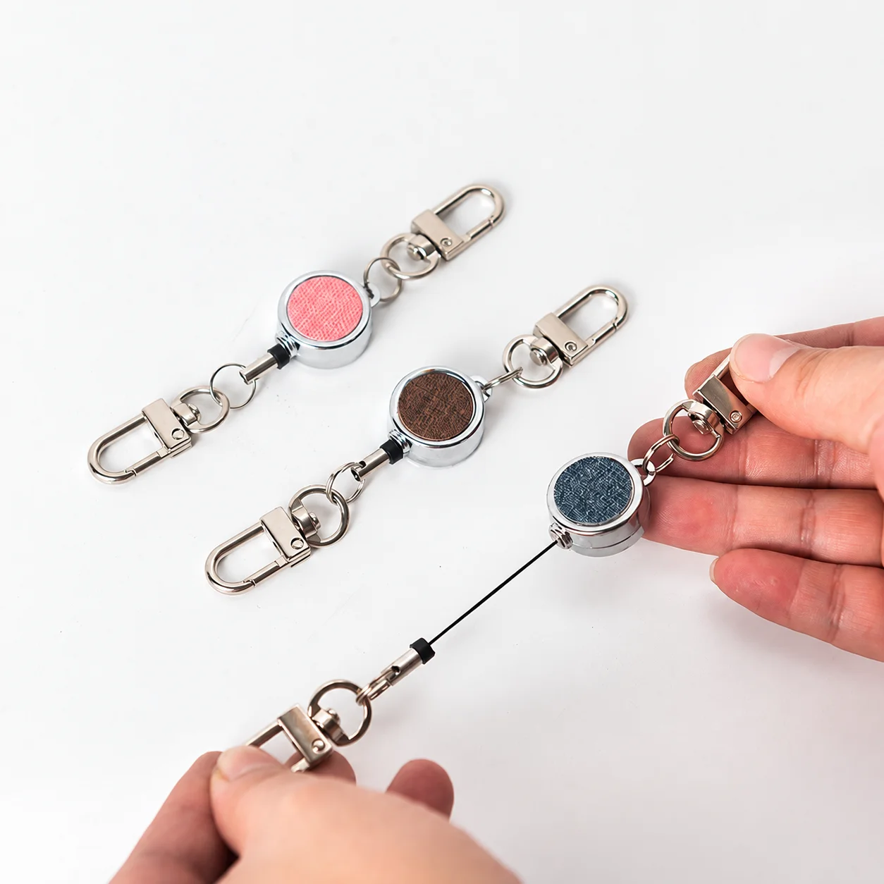 Retractable Badge Reel Stable Anti Lost Keychain Student Keychain Japanese Badge Reel For Keys Campus Access Card