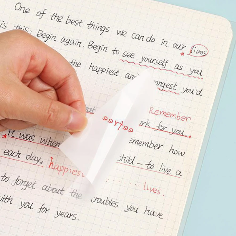 

4 Packs Index Tabs 75x75mm Transparent Stickers Memo Pads School Self-Adhesive Note Sticker Office Supplies Self Adhesive Note