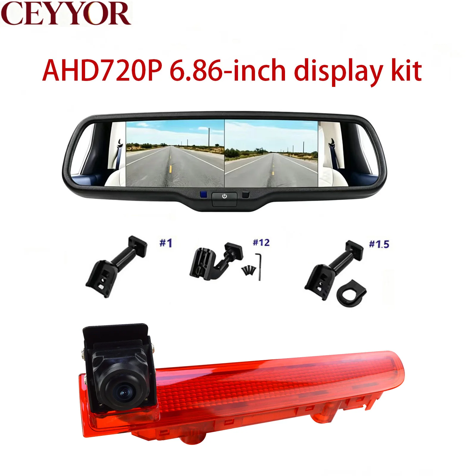 for Car HD Third Brake Light High Mount Stop Tail Lamp Camera For Volkswagen VW Transporter T5 T6 Caravelle Multivan 2003-2016