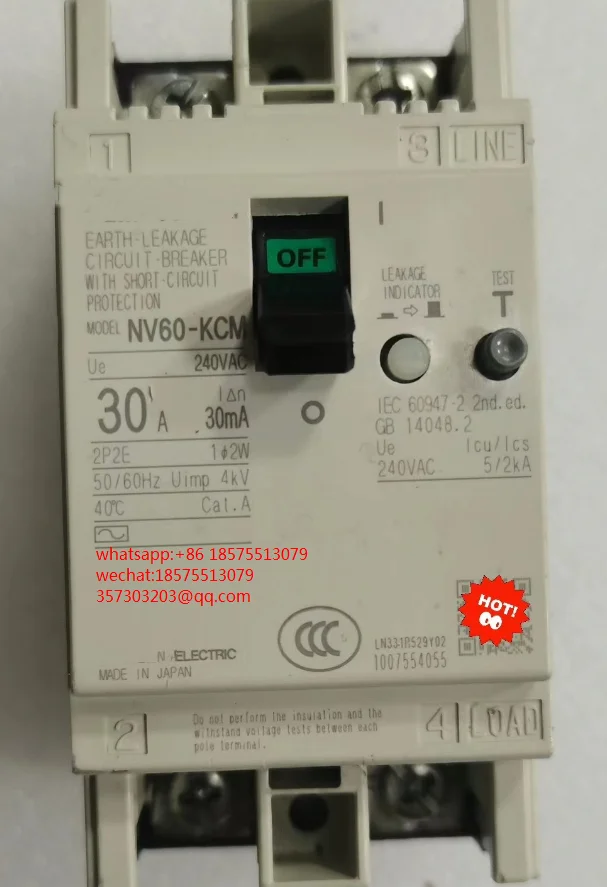 

For NV60-KCM Leakage Switch, 2P30A Air Switch 1 PIECE