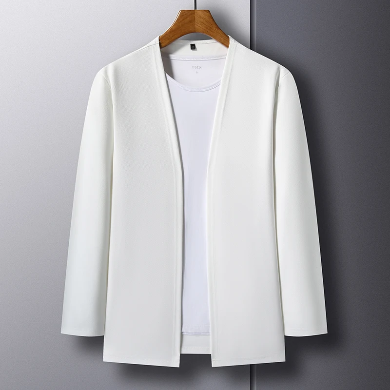 Men's Autumn and Winter Knitted Cardigan Jacket Long-sleeved Casual and Versatile Sweater Outer Wear Top Trendy