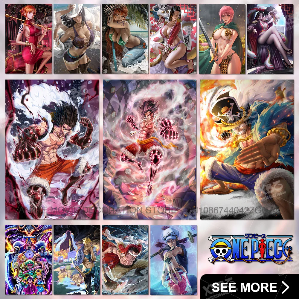 ONE PIECE Poster Nami Anime Painting Nico Robin Home Decoration Monkey D. Rufy No Frame Canvas Picture Boa Hancock Wall Artwrok