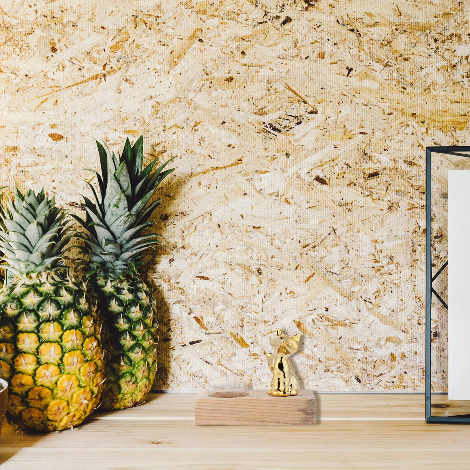 

1 Set Wooden Holder Candlestick Home Adornment Decorative Stand For Xmas Christmas Ornament Glass Creative Stick Home