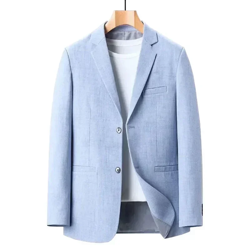 New Spring Man Thin Formal Wear Blazers Jackets Solid Business Casual Suits Coats Male Slim Blazers Jackets Men's Clothing 4XL