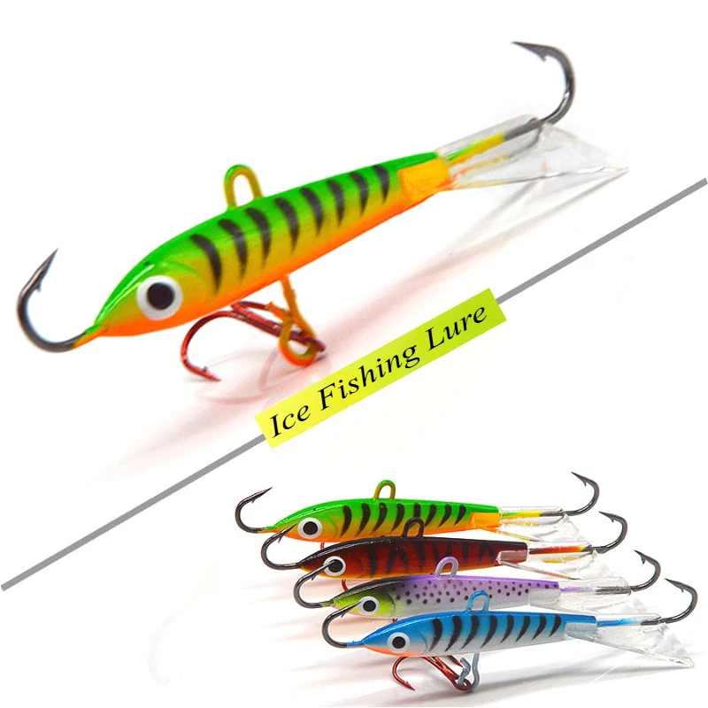 

1pcs 83mm/18g Ice Fishing Lure Hook Tackle Trout Jigging Balancer Hard Metal with Fake/Jig Bait Boxe Winter Wobblers Lead Head