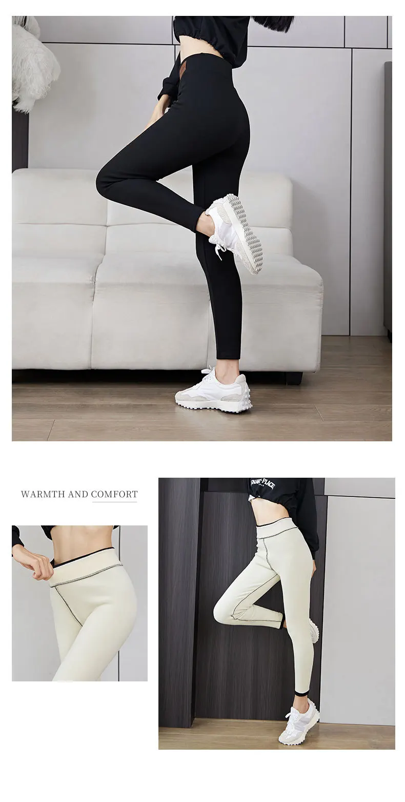Women‘s Fleece Lined Winter Pants with Pockets Sherpa Thermal Leggings Thick Warm Outwear Tights 2026