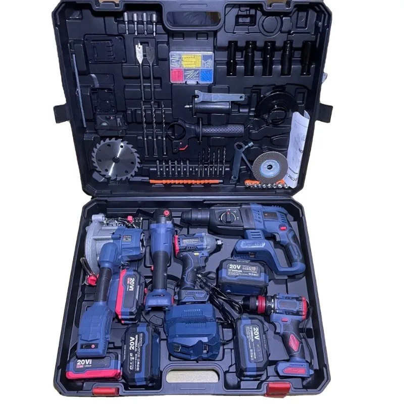 20v cordless electric drill set 5-piece set lithium battery power tool set home decoration