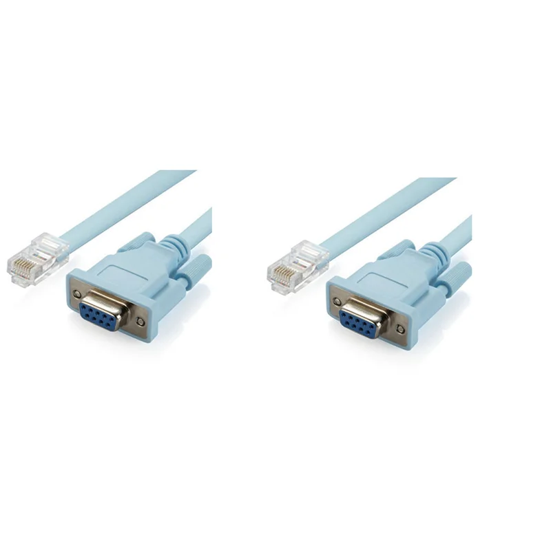 

2X USB Console Cable RJ45 Cat5 Ethernet To Rs232 DB9 COM Port Serial Female Rollover Routers Network Adapter Cable 1.8M
