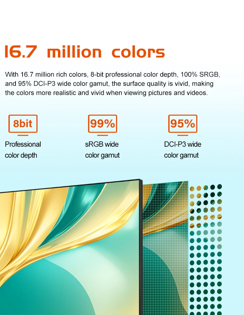 حار بيع 27 بوصة 170 هرتز 2560x1440 2K HDR IPS شاشة الكمبيوتر QHD كامل HD 16:9 300cd/ ㎡   سطوع الكمبيوتر المكتبي للألعاب DP