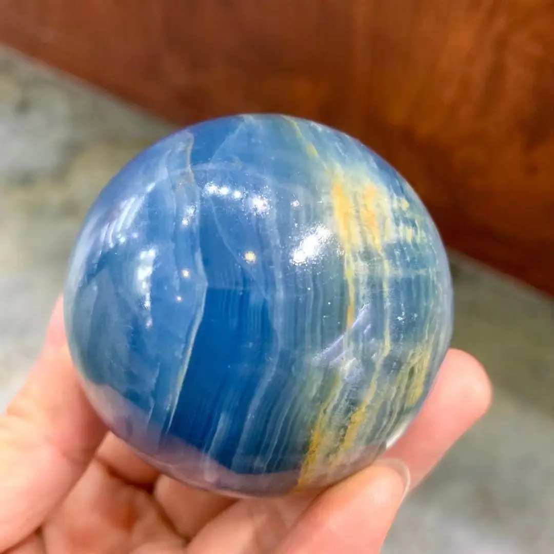 

Natural Blue Lexes Ball Crystal Energy Ore Home Decor Gift Reiki Spiritual Healing Ornaments