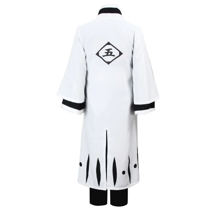 Gotei 13 Aizen Sousuke Cosplay Costume Captain Of The Fifth Team Aizen Cosplay Wigs Soul Society Die Pa Unisex Kimono Set