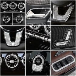 For Mercedes Benz CLA Class 2020 2021 Car Interior Center Console Part Refit Crystal Trim Accessories Decorate Diamond Cover