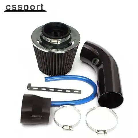 Kit di induzione del filtro di aspirazione dell'aria fredda per auto universale Sistema di tubi flusso di potenza in alluminio per tubi da 3 pollici