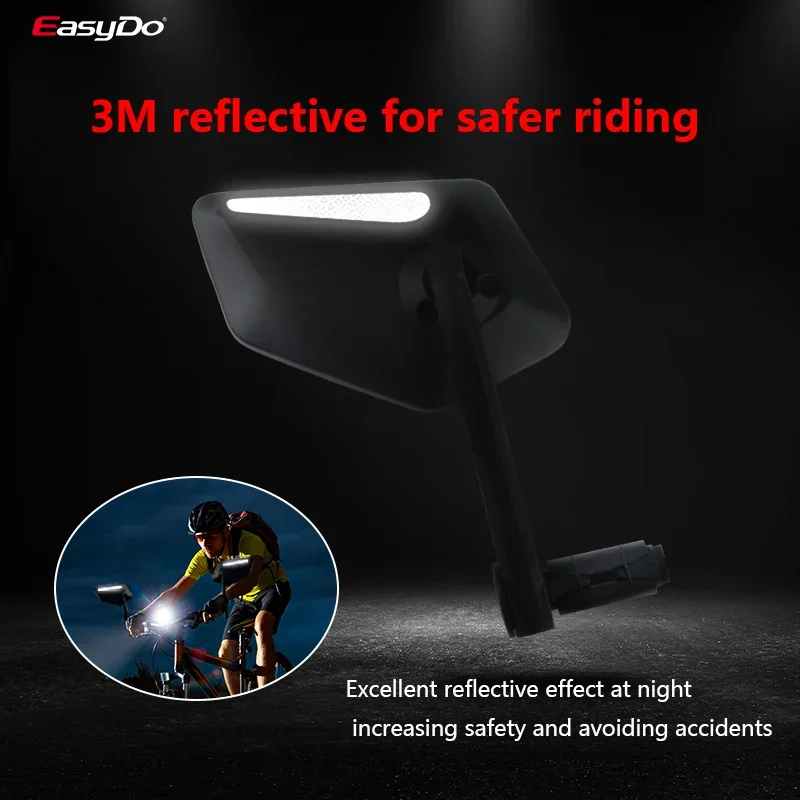 EasyDo Rear View Glass Cycle Bike Side Mirror 360 Rotatable Electric Motor Bike Mirror Bike Side Mirror