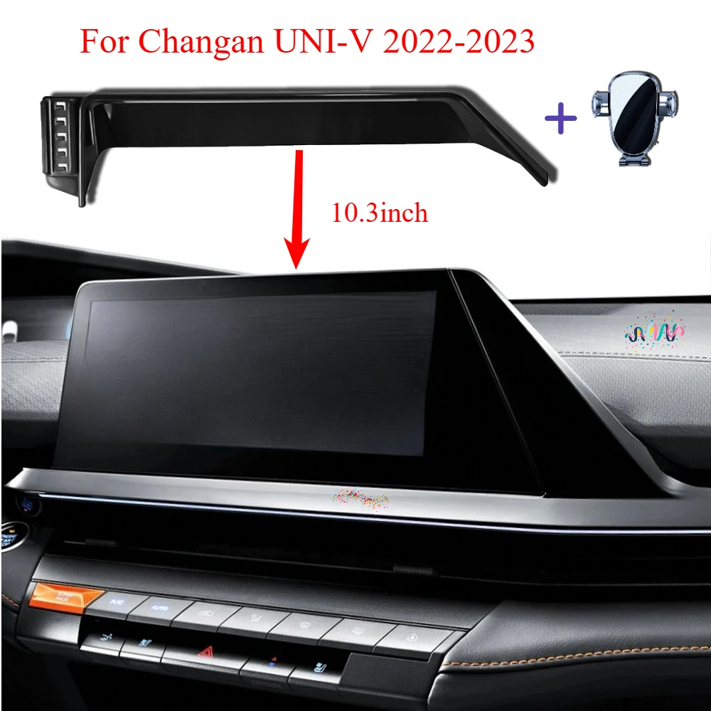 

For Changan UNI-V uni v Car Phone Holder 2022 2023 Screen Fixed Base 15W Wireless Charging Accessories