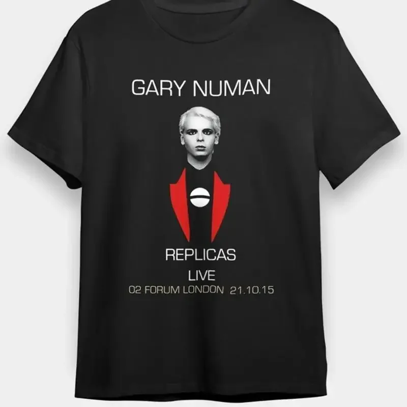 Vtg Gary Numan Music Concert Tour Cotton Black Full Size T Shirt Aa1374