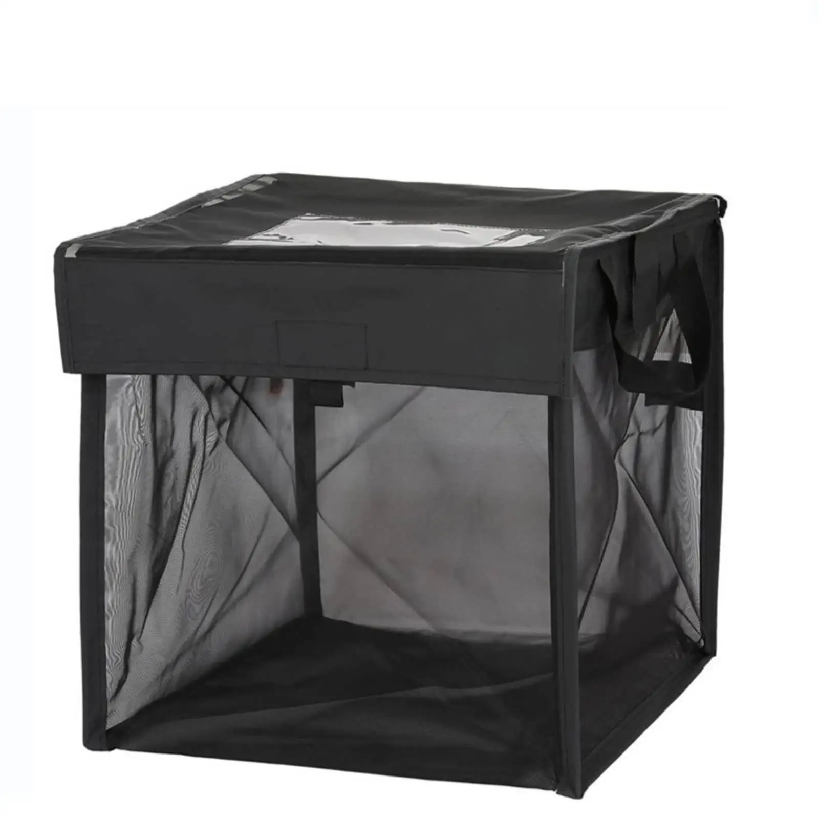 Outdoor Trash Can 125 L Capacity Foldable Outdoor Garbage Collection Bin Lightweight PP Mesh Garden Waste Bin