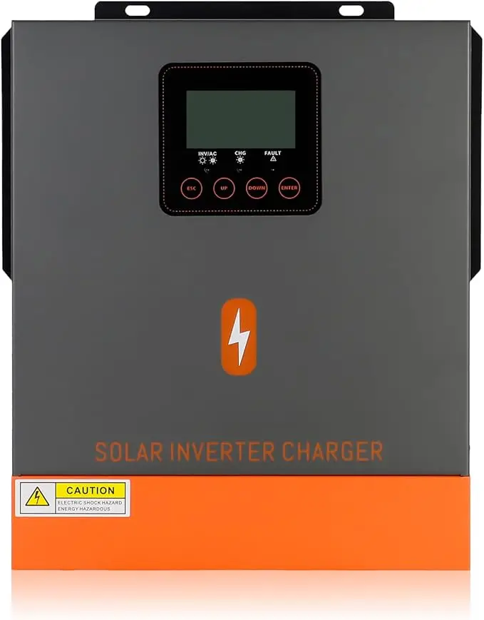 

Hybrid Solar Inverter, Built-in 40A MPPT Charger 24V DC to 230Vac, Pure Sine Wave Off Grid, Max PV 600W/DC 150V Input for Lead-L