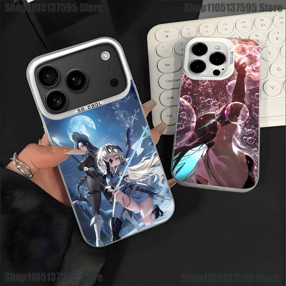 

Goddess of Victory N-Nikke Phone Case For iPhone 17,16,15,14,13,12,11,Pro,XS,Max,Plus,Mini,SE4,E White Matte Shockproof Cover
