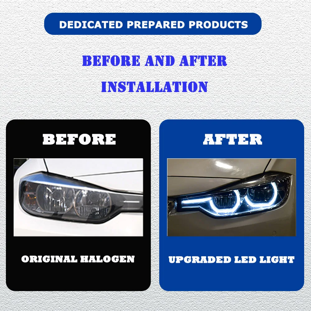 LED المصابيح الأمامية لسيارات BMW 3 سلسلة F30 F35 13-18 كامل led DRL سيارة رئيس مجموعة مصابيح إشارة اكسسوارات السيارات تعديل مصباح