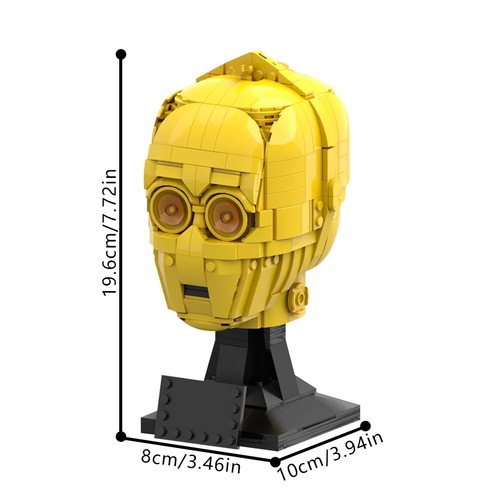 MOC Space Wars K2SO Helm Collectie Bouwstenen Model C-3PO Helm Slechte Batch Helm-ECHO Bricks Gemonteerd Speelgoed DIY Geschenken