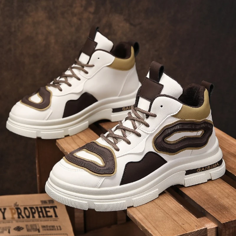 

High-quality Multi-color Fashionable Work Boots with Thick Soles Flat Heels Mid-top LACES Round Heads for Autumn and Winter