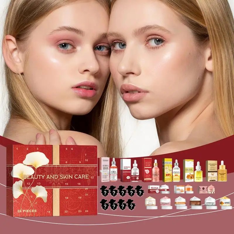 Skincare Christmas Advent Calendar 24 Days Countdown Calendar Makeup Skin Care Set Beauty Skincare For Women Christmas Gifts