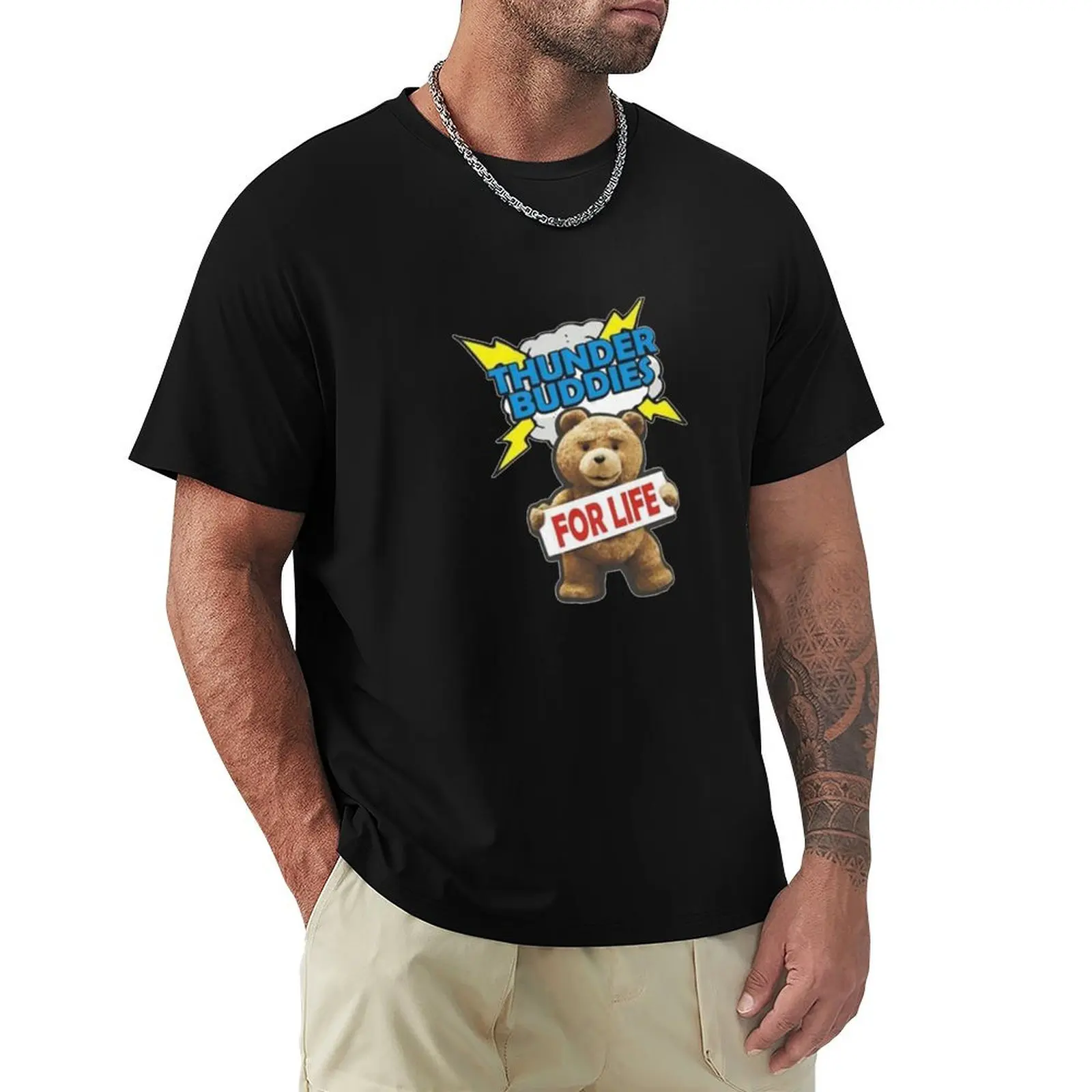 Ted Thunder Buddies T-Shirt man t shirt luxury T-Shirt