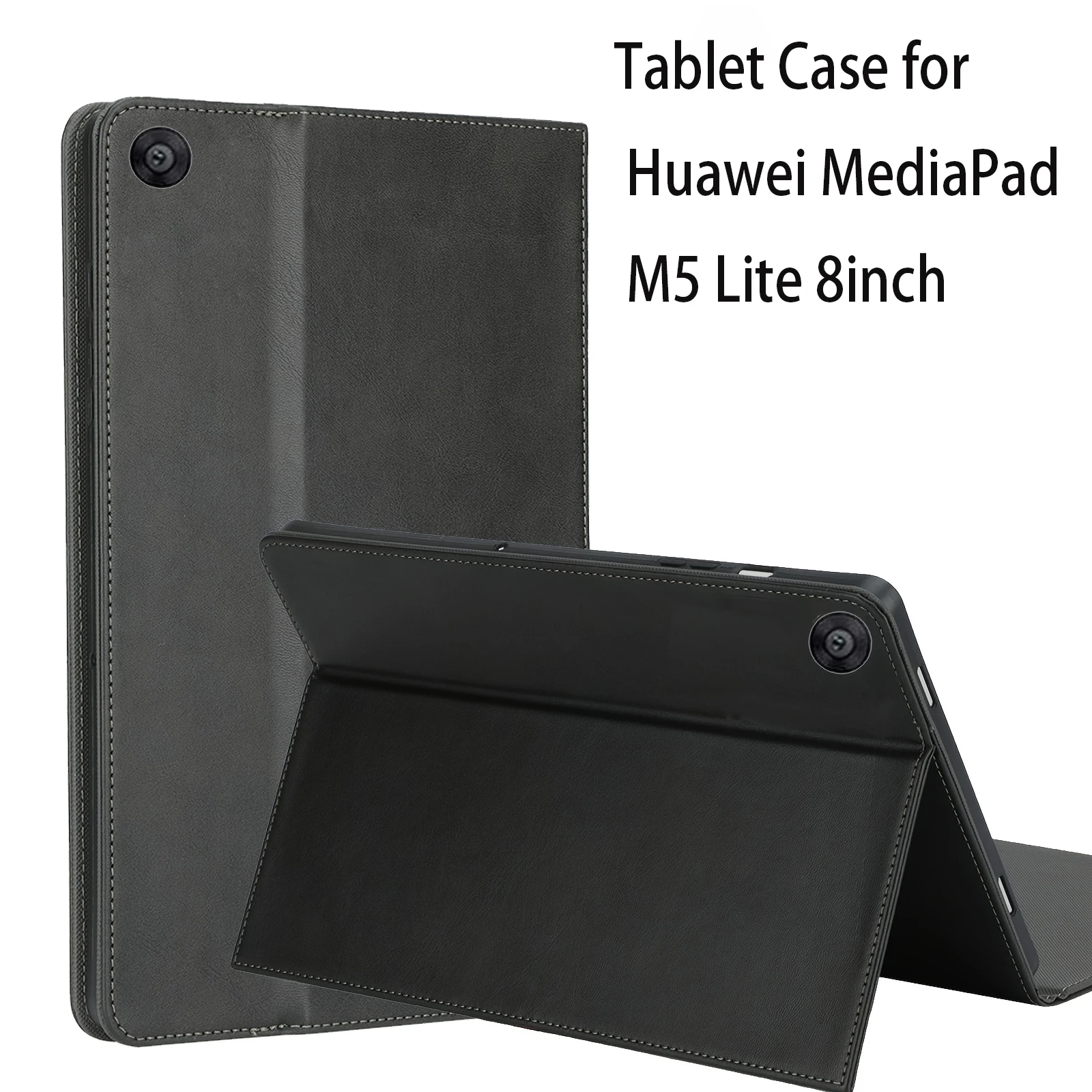 

Чехол для планшета Huawei MediaPad M5 Lite 8 дюймов, защитный чехол с функцией подставки, ударопрочный (чехол из искусственной кожи и ТПУ)