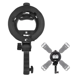 S-Type Speedlite Bracket for Bowens Handheld Grip Flash Holder Adapter for Light Stand Softbox Snoot Studio Strobies Accessories