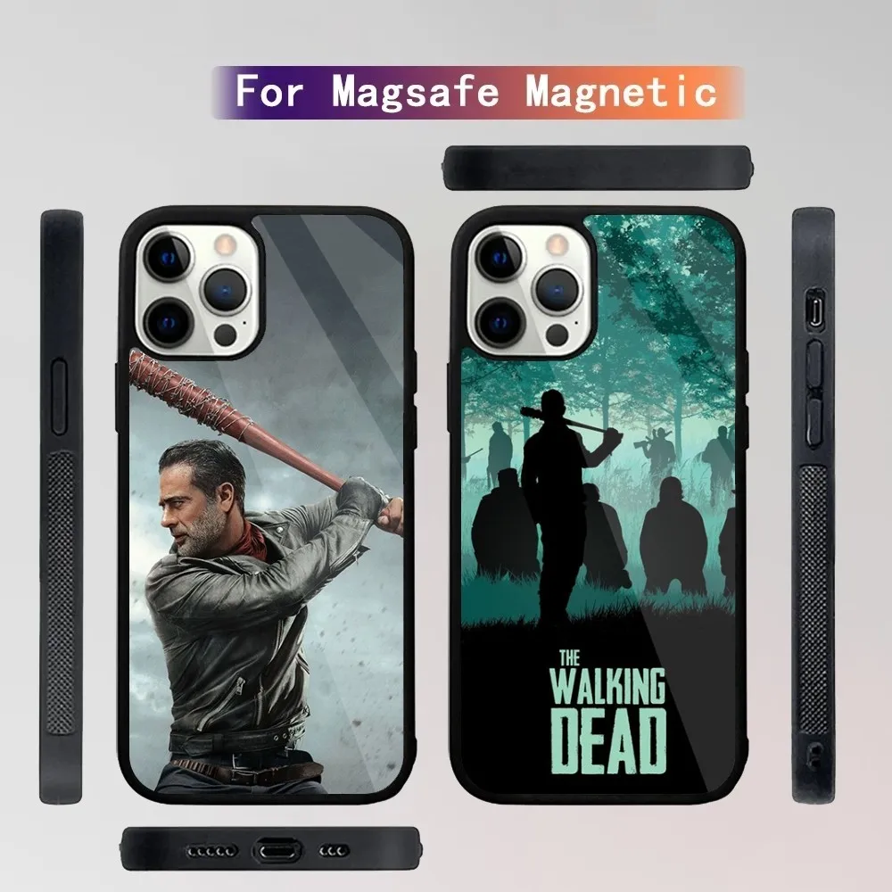 Negan The W-Walking D-Dead Phone Case For iPhone 15,14,13,12,11,Plus,Pro,Max Mini Magsafe Magnetic Wireless Charging