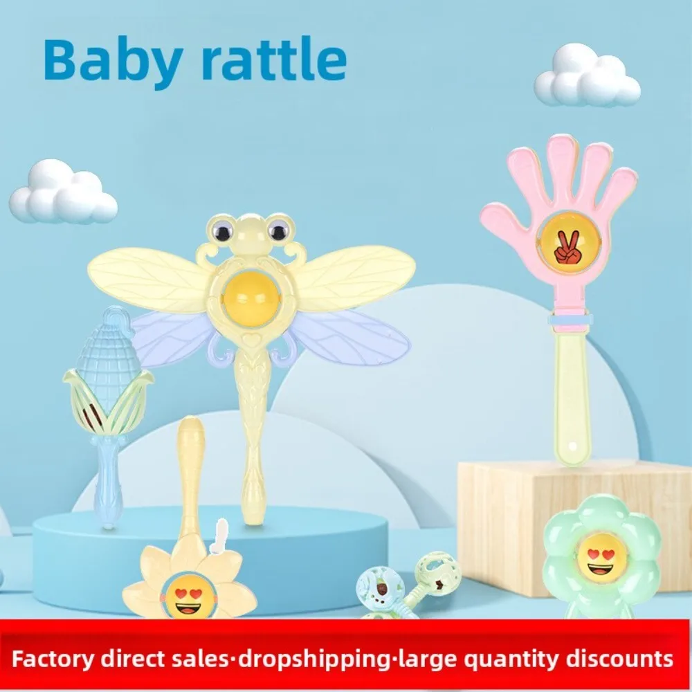 Baby Rattle Toy for Newborn Toddler 0 1 Year Old Educational Hand Cartoon Teether Sensory Developmental Toy for Infants