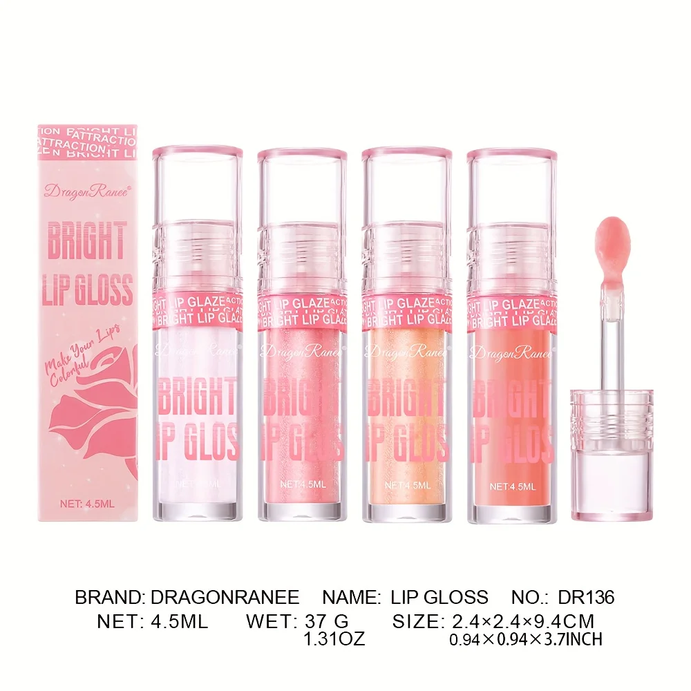 Błyszczyk do ust, Olejek do ust, Nawilżający i odżywczy balsam do ust z delikatnym połyskiem, Błyszczyk do ust do makijażu świątecznego, Błyszczyk do ust do lekkiego makijażu, Olejek do ust