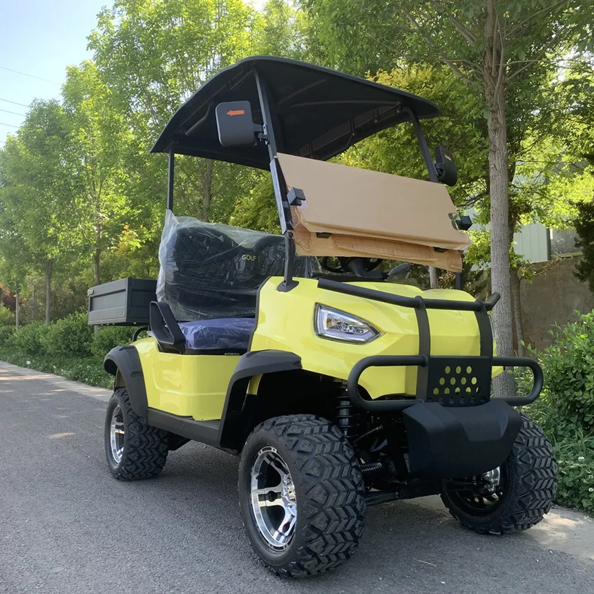 Made In China Utility 5KW/4KW7000W Golf Car with Lithium Battery Refrigerator Touch Screen Multi - Media Golf Cart Wholesale