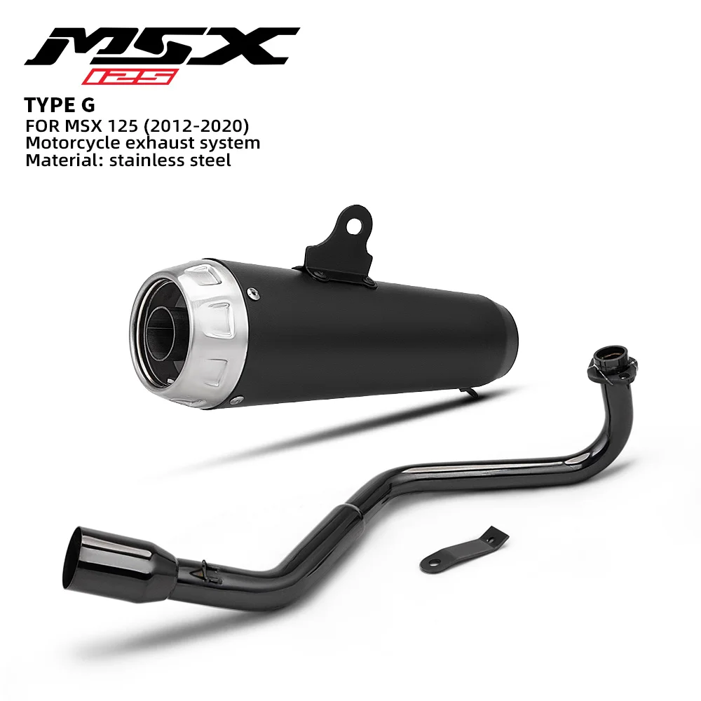 For MSX125 2010-2020 Full Motorcycle Escape Headers Tube Slip on Line Muffler with DB Killer