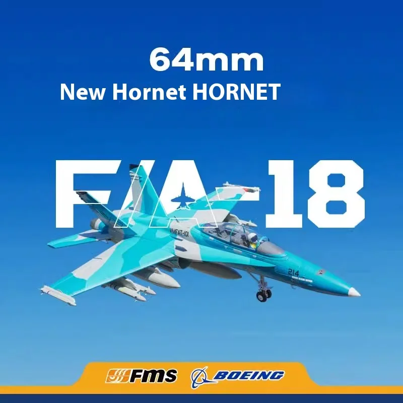 Fms 64 F18 F-18 범블비 전기 Rc 모델 비행기 비행기 모델 전투기 Pnp Cnc 하부 시뮬레이션 모델 장난감 선물