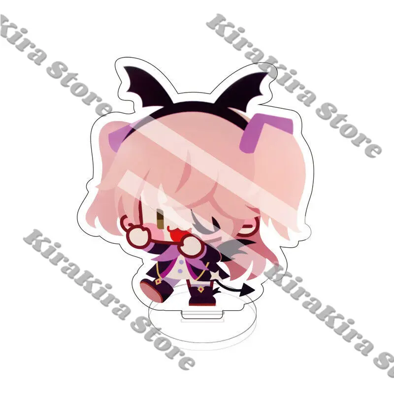 Klee Mini Cute Standing Plate Genshin Impact Fischl Аниме Орнамент Kaeya Alberich Косплей Venti Стенд Знак Фигурка Модель Декор
