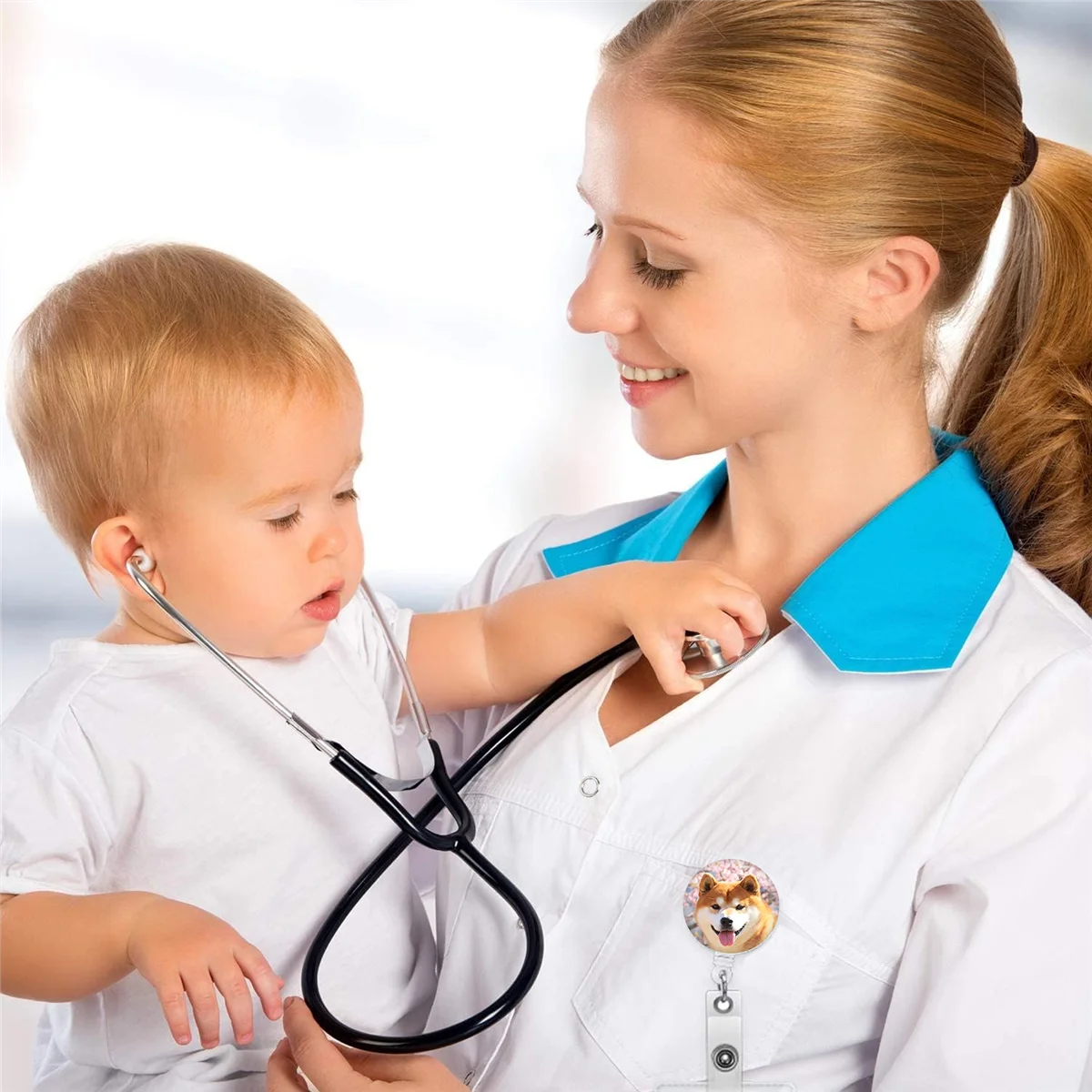 Retractable Ski Pass ID Card Badge Holder Key Chain Reels With Clip White HY