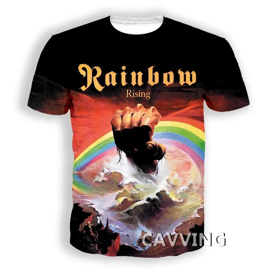 Popular Rock Rainbow Band 3D Printed Men\'s/Women\'s T shirt Summer Hip Hop Trend Short Sleeve Top Oversized Cool O-Neck Tee Shirt