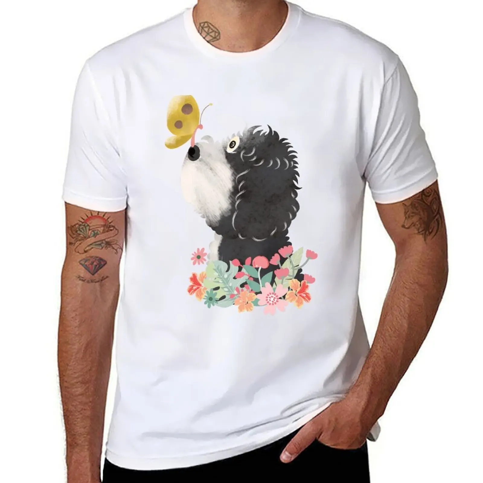 

Hello Spring! Black White Goldendoodle Labradoodle Cockapoo Cavapoo Aussiedoodle Sheepadoodle Bernedoodle T-Shirt