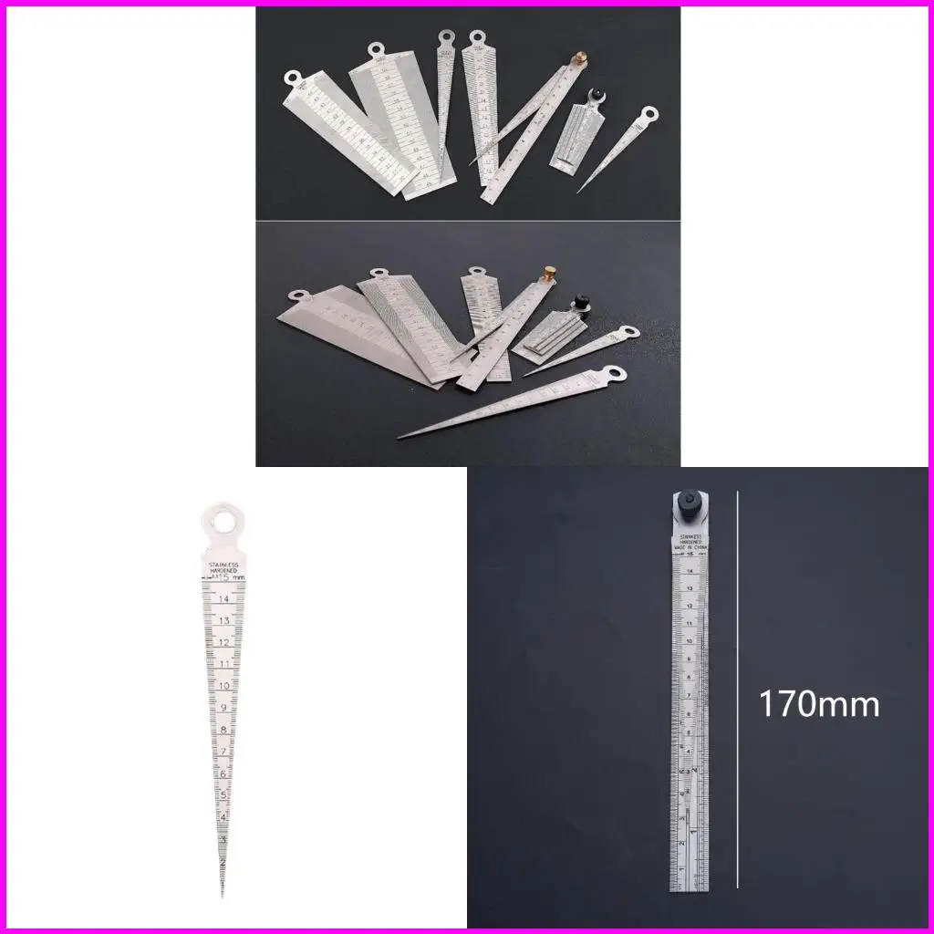 

Metric Taper Gauge Aperture Scale Feeler Ruler For Drill Measurement