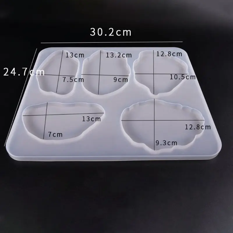 Y1UB Multi-standard Cup Mat Resin Silicone Mold DIY Large Table Decor Moulds