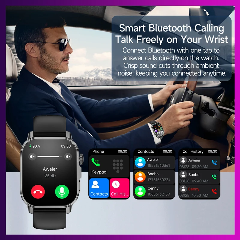 Nursing Grade ECG+PPG Smart Watch for Men, AMOLED Screen