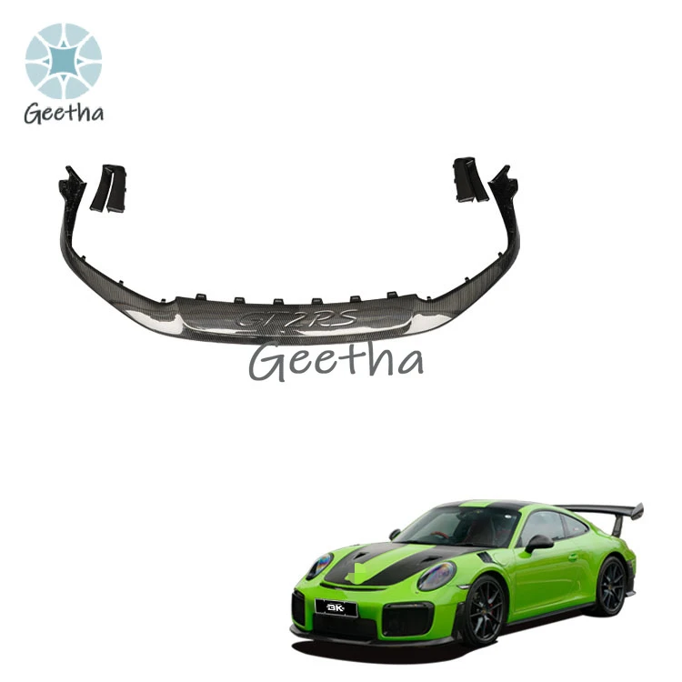 

For Porsche 911 991 Carrera Upgrade GT2RS Style Front Bumper Lip Dry Carbon Fiber Front Splitter Apron Bodi Kit Protection