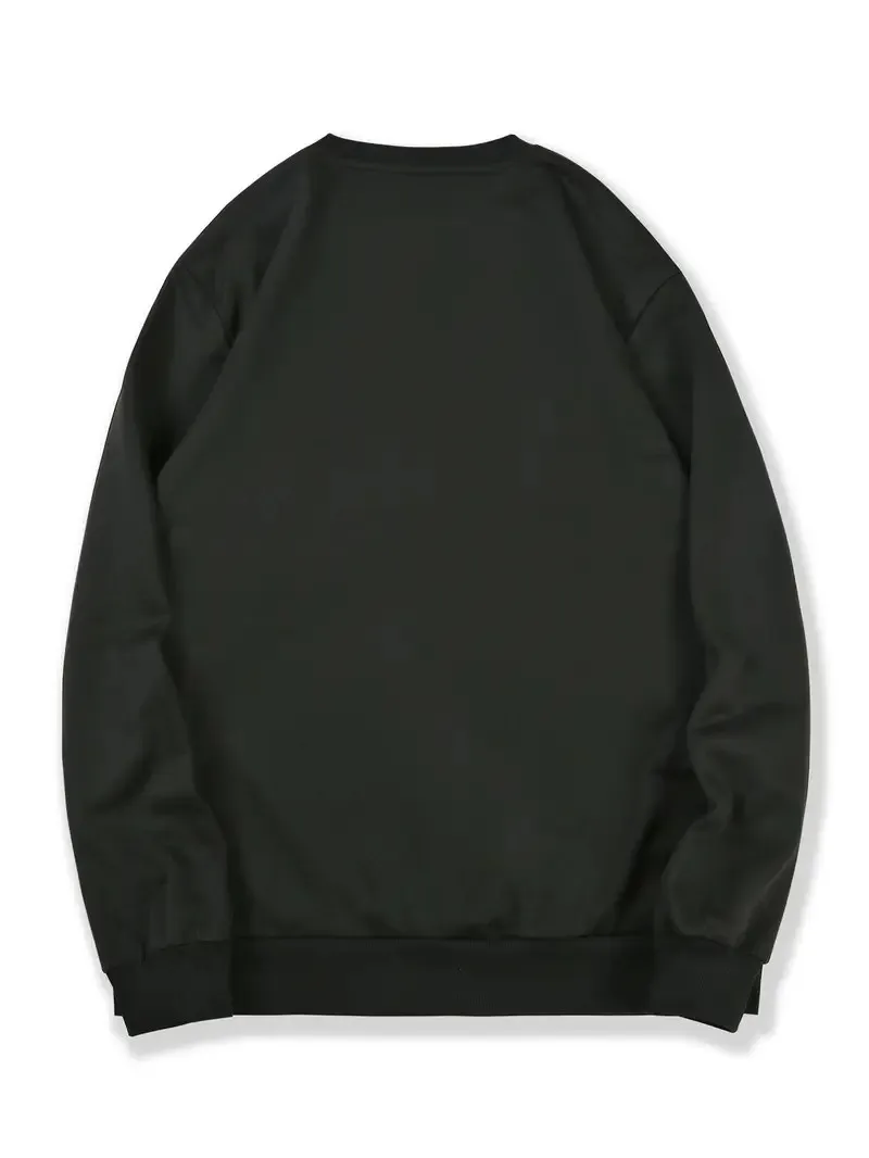 The new men's round-neck hoodie for Spring and Autumn 2025 features street fashion and soft 3D pattern printing