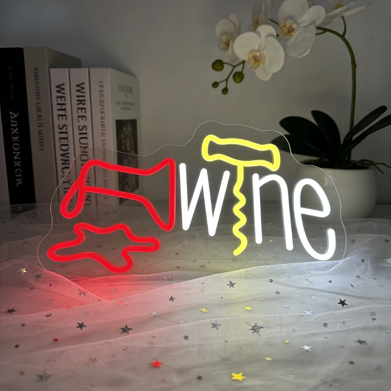 Outdoor Lighting Restaurant - Wijn LED Neon Licht Dimbaar USB