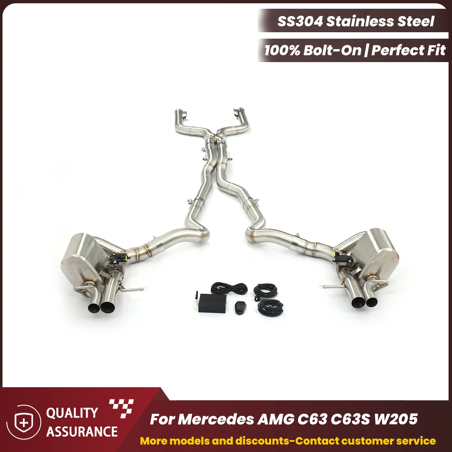 

ECCF Sporty Valvetronic Exhaust Catback Exhaust для Mercedes AMG C63 C63S W205 Performance Upgrade Простая установка